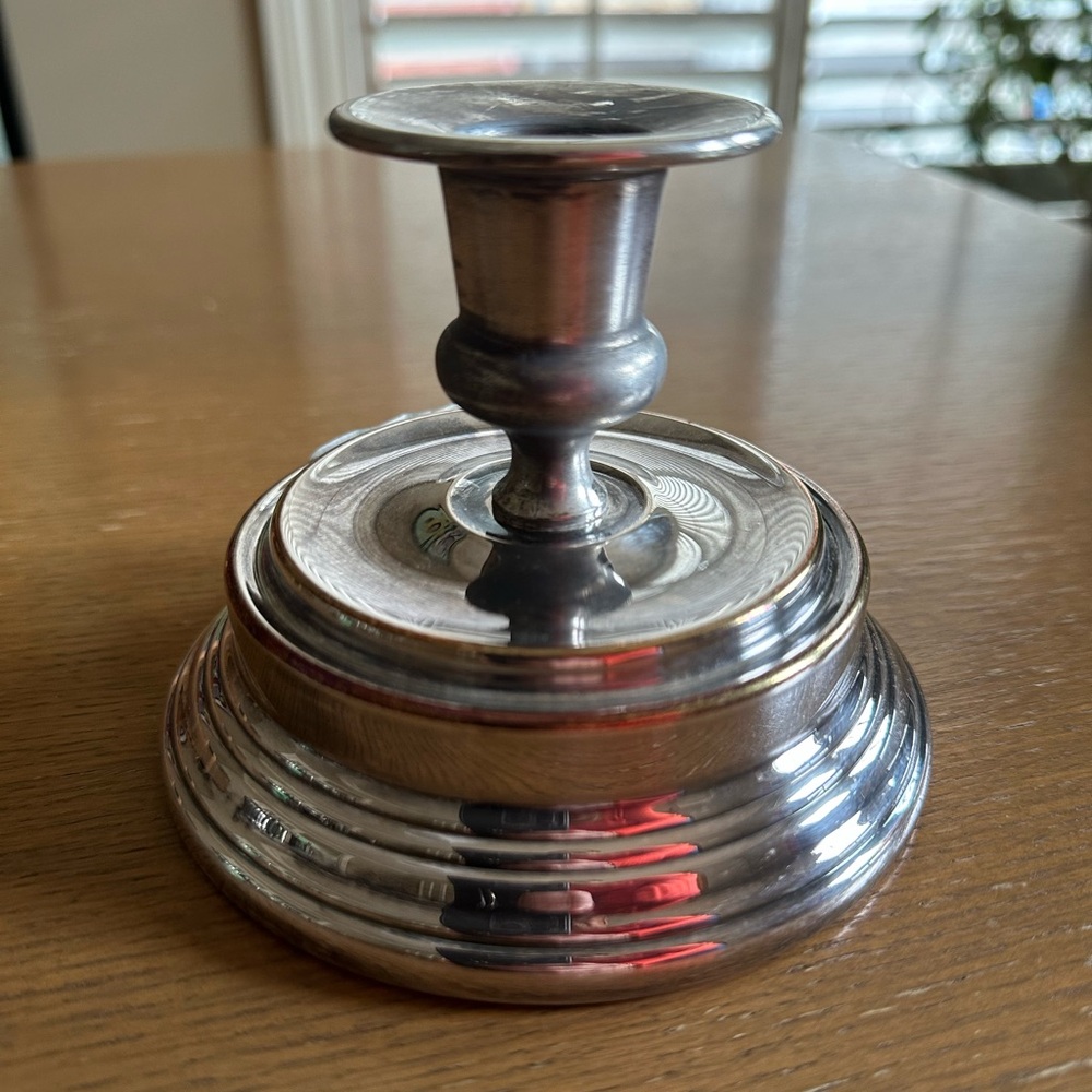 TWO (2) Vintage Sheridan Silver Plated Candle Holder